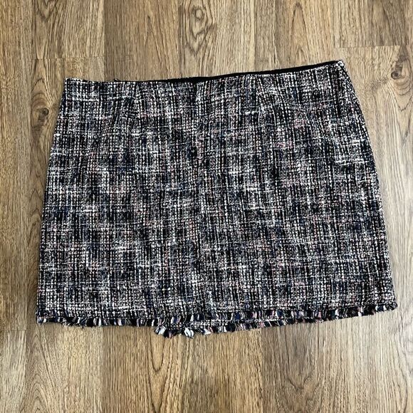 Loft Plus Women's Size 26 Blue White Tweed Lined Skirt Pockets Career Pencil. - Picture 3 of 6